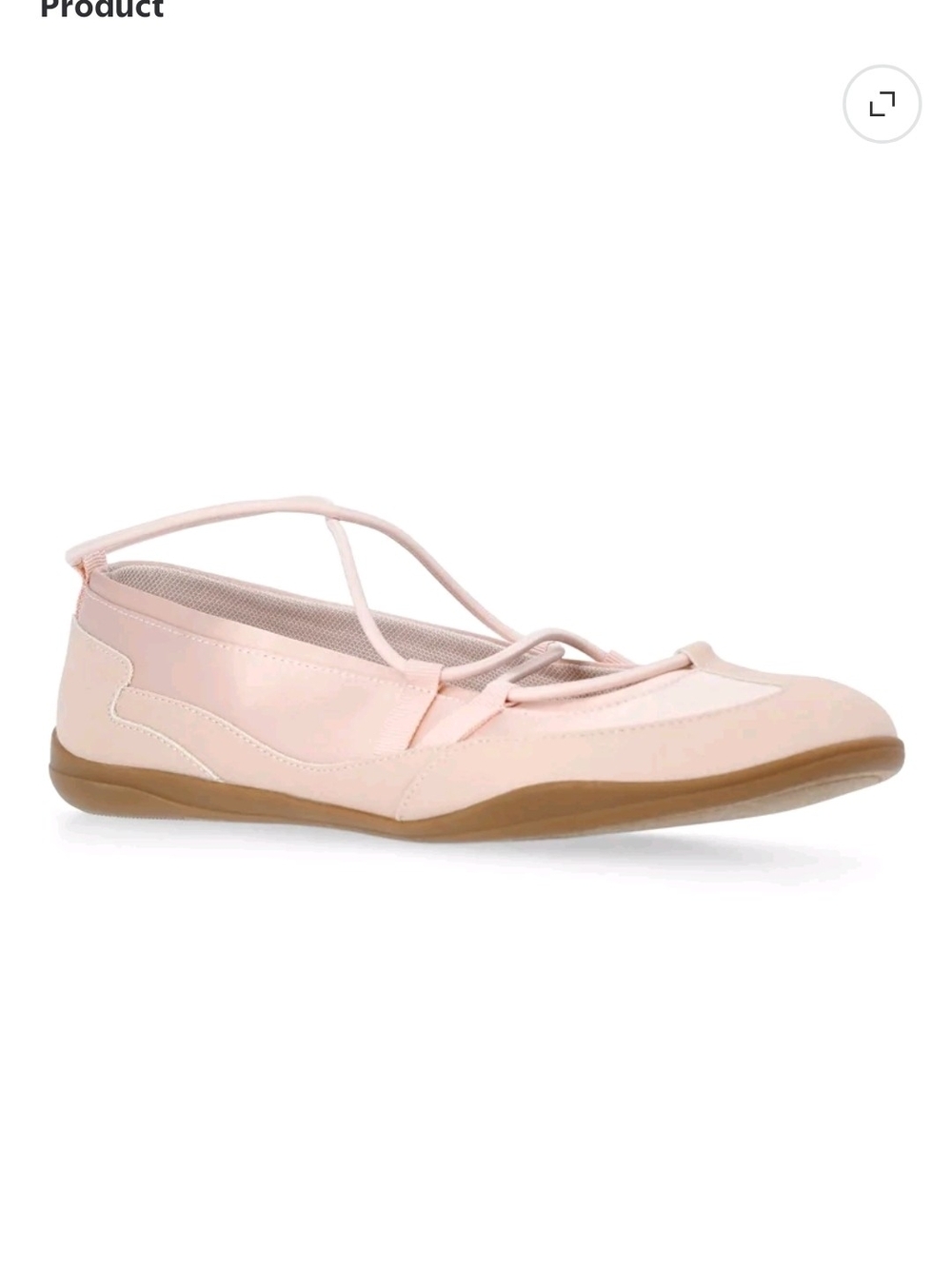 No Boundaries Light Pink Ballet Flat with Crisscross Straps